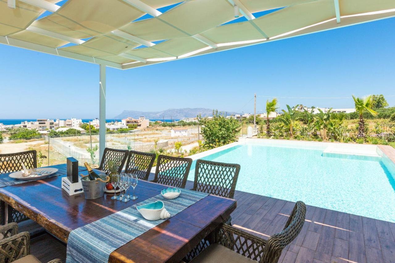 Villa Anemeli - Luxury Pool Villa With Gorgeous Seaview Киссамос Экстерьер фото