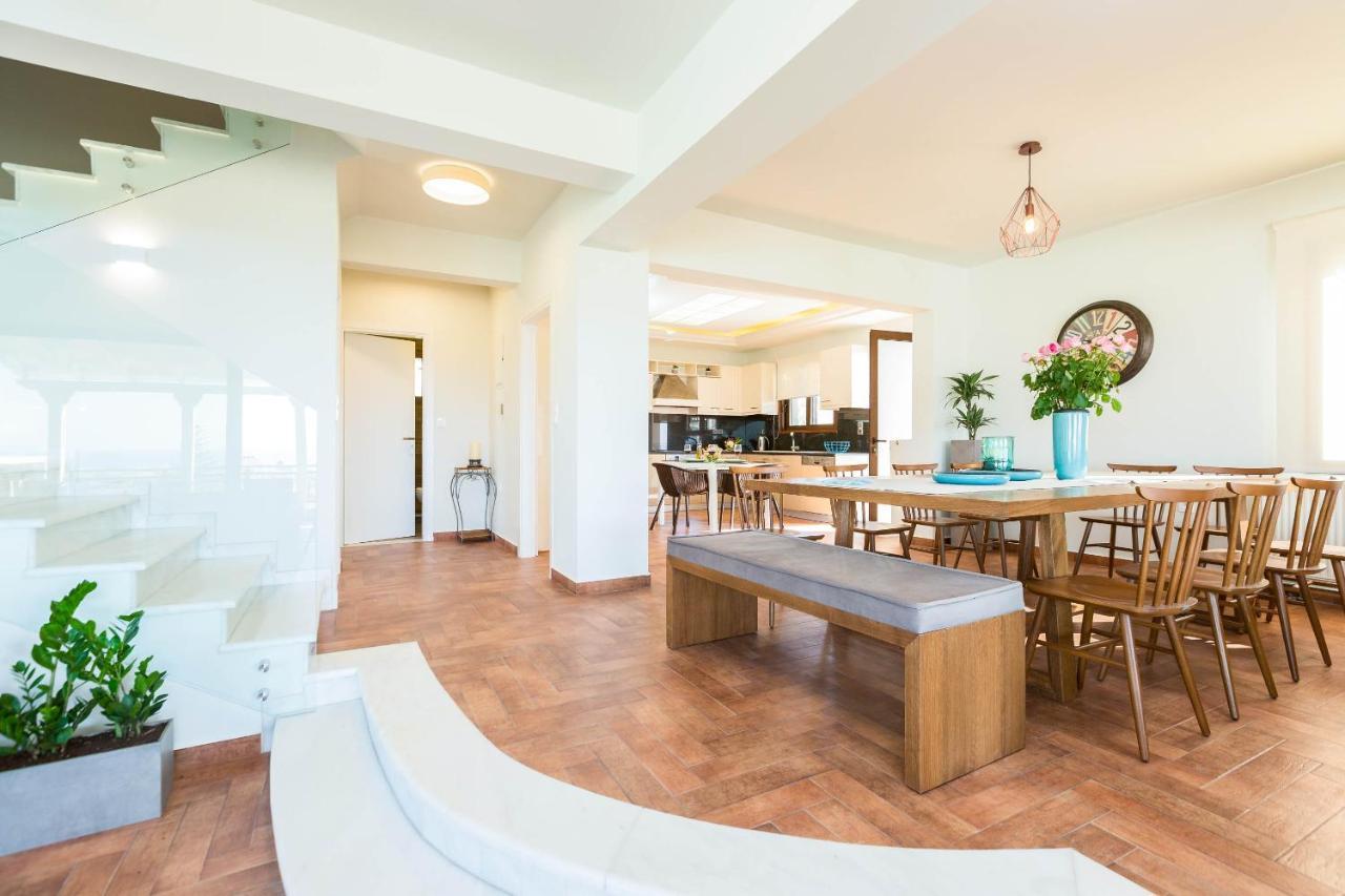 Villa Anemeli - Luxury Pool Villa With Gorgeous Seaview Киссамос Экстерьер фото