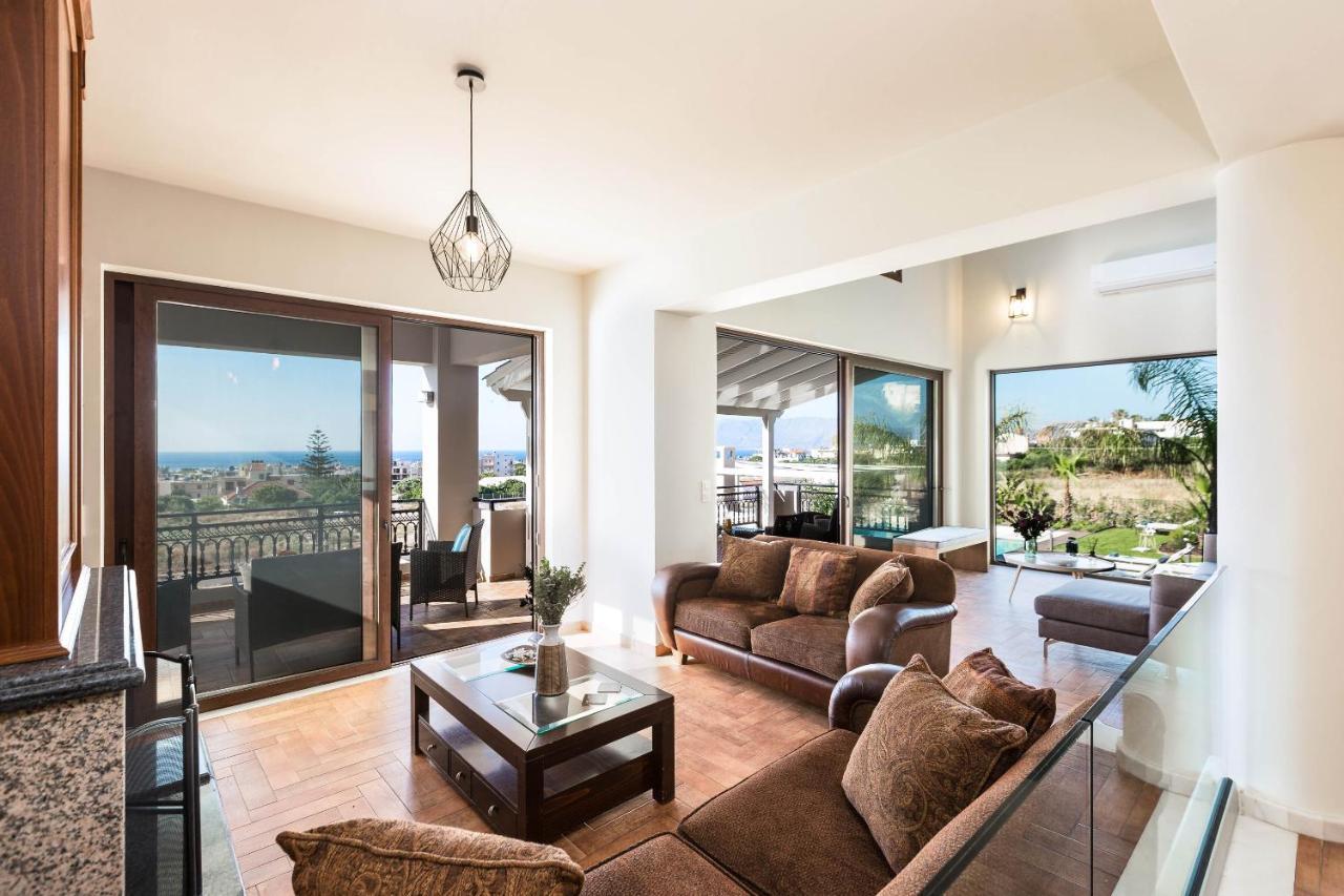 Villa Anemeli - Luxury Pool Villa With Gorgeous Seaview Киссамос Экстерьер фото
