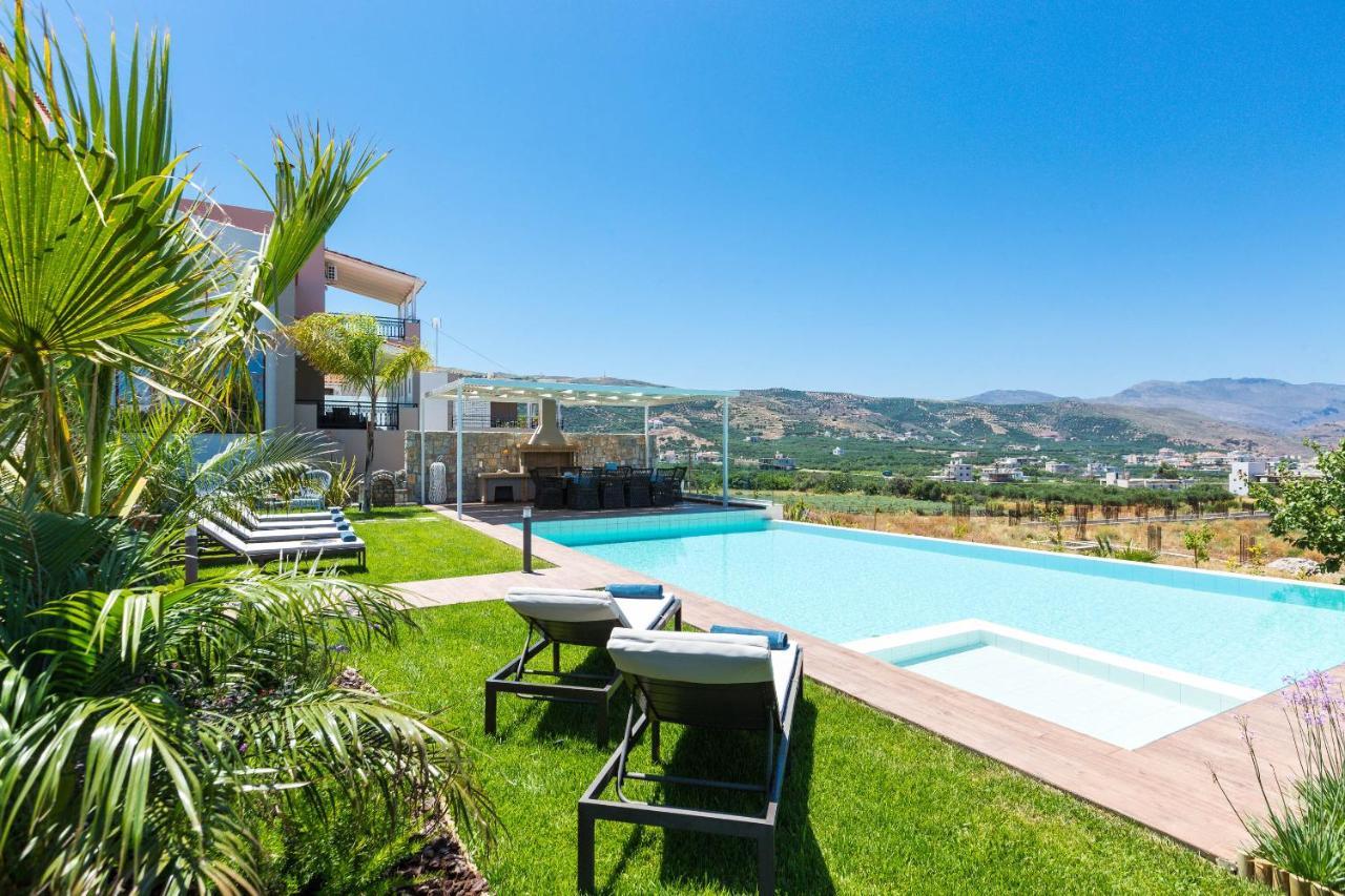 Villa Anemeli - Luxury Pool Villa With Gorgeous Seaview Киссамос Экстерьер фото